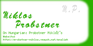 miklos probstner business card